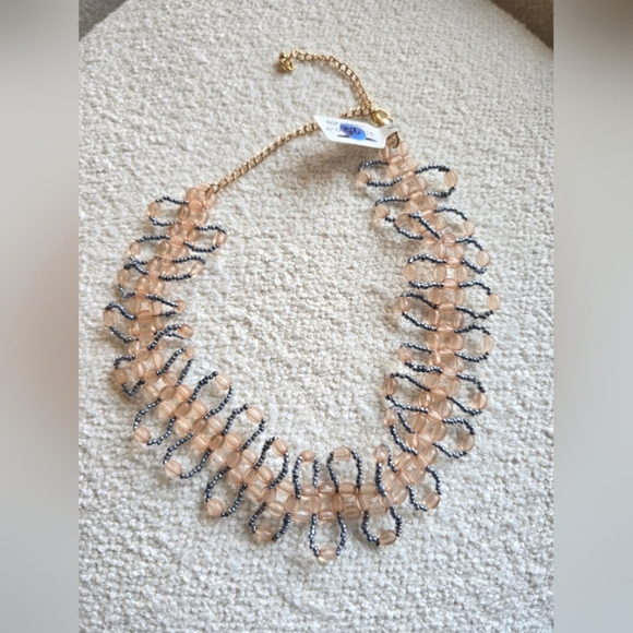 Free People, Fleurie Choker Necklace, Blue/Peach - NEW!! - Picture 3 of 6